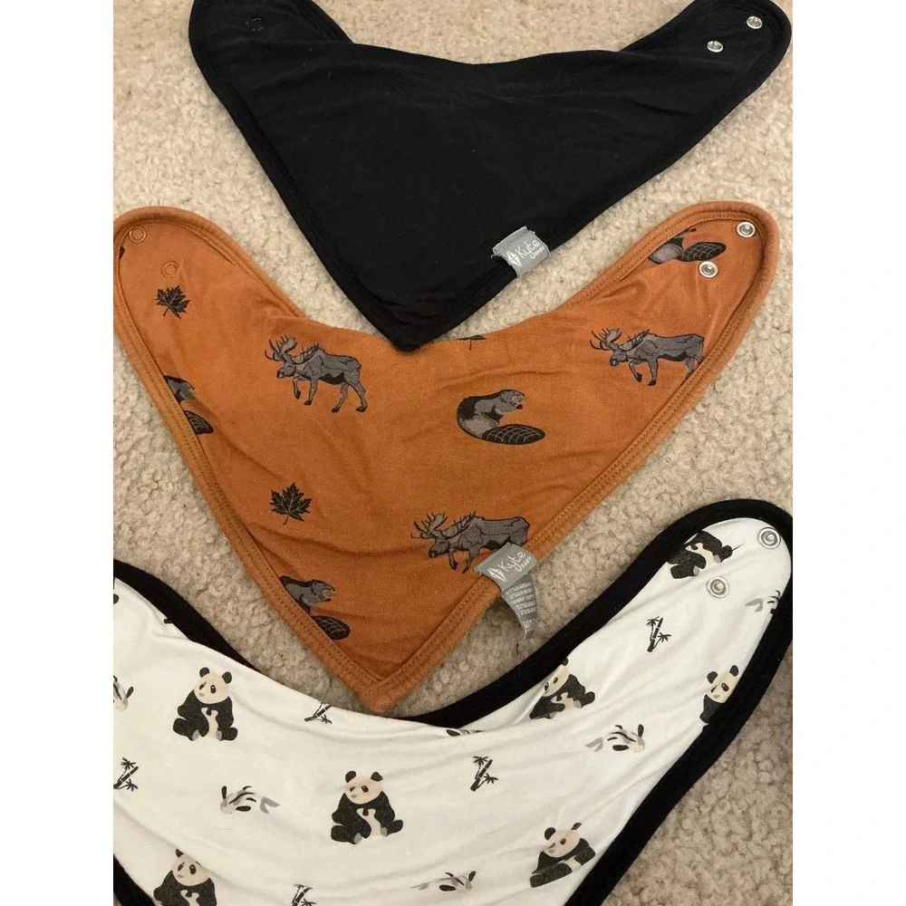Kyle baby bandana bib lot 7 retired prints black white zen tree Canadian camo